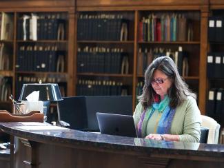 Image of a Librarian on Campus