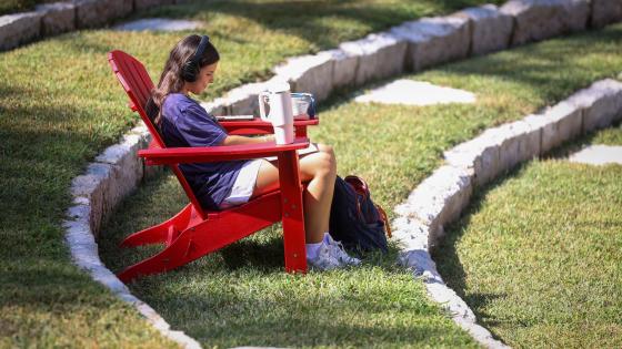 Student Relaxing